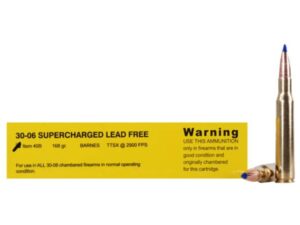 Buffalo Bore Ammunition 30-06 Springfield 168 Grain Barnes Tipped Triple-Shock X Bullet Boat Tail Lead-Free Box of 20 For Sale