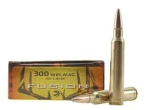 Federal Fusion Ammunition 300 Winchester Magnum 180 Grain Bonded Spitzer Boat Tail Box of 20 For Sale