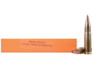 HSM Ammunition 300 AAC Blackout 110 Grain Hornady V-MAX Polymer Tip Box of 20 For Sale