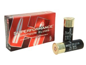 500 Rounds of Hornady Superformance Ammunition 12 Gauge 2-3/4″ 300 Grain MonoFlex Sabot Slug Box of 5 For Sale