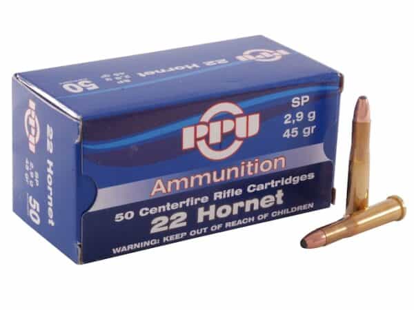 Prvi Partizan Ammunition 22 Hornet 45 Grain Soft Point Box of 50 For Sale