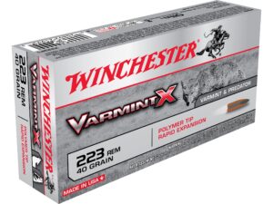 500 Rounds of Winchester Varmint X Ammunition 223 Remington 40 Grain Polymer Tip For Sale