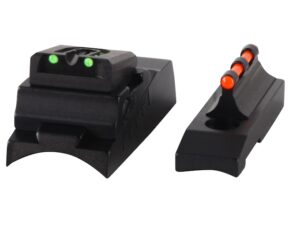 Williams Fire Sight Set CVA with Round Barrel Aluminum Black Fiber Optic Green For Sale
