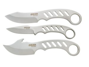 Bear Edge 3 Piece Game Set 440 Stainless Steel Blades and Handles For Sale