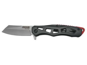Bear & Son 61123 Folding Knife 3″ Modified Wharncliffe 440HC Satin Blade Aluminum Handle Black/Red For Sale