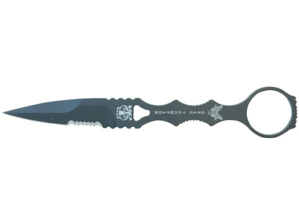 Benchmade 178 SOCP Dagger 7.25″ Skeletonized Serrated Drop Point 440C Black Stainless Steel with Sheath For Sale