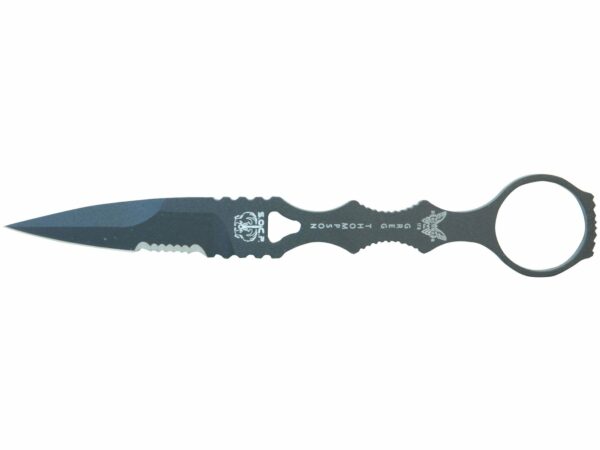 Benchmade 178 SOCP Dagger 7.25″ Skeletonized Serrated Drop Point 440C Black Stainless Steel with Sheath For Sale