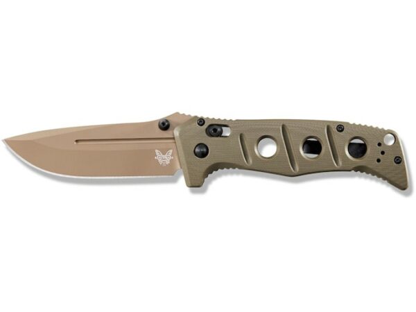 Benchmade 275FE-2 Adamas Folding Knife 3.78″ Drop Point CPM-CRUWEAR Flat Dark Earth Blade G-10 Handle Ranger Green For Sale