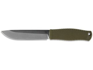 Benchmade Leuku Fixed Blade Knife 5.19″ Drop Point CPM 3-V High Carbon Satin Blade Santoprene Handle Ranger Green For Sale