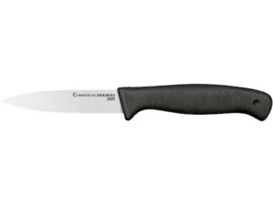 Cold Steel Commercial Series MRT Paring Fixed Blade Knife 3.5″ Clip Point 4116 Stainless Steel Polished Blade Griv-Ex Handle Black For Sale