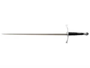 Cold Steel Italian Long Sword 35.5″ 1055 Carbon Steel Blade Leather Wrapped Handle Black For Sale
