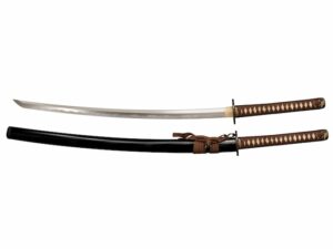 Cold Steel Mizutori Katana 29.75″ 1095 Carbon Steel Blade Ray Skin Handle Brown For Sale