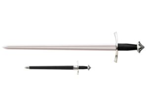 Cold Steel Norman Sword 30″ 1055 Carbon Steel Blade Leather Wrapped Handle Black For Sale