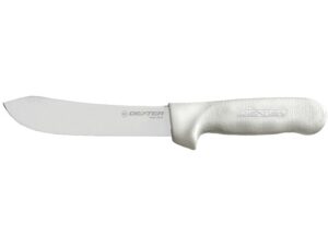 Dexter Russell Sani-Safe Butcher Fixed Blade Knife 8″ Butcher’s High Carbon Stainless Blade Polypropylene Handle White For Sale