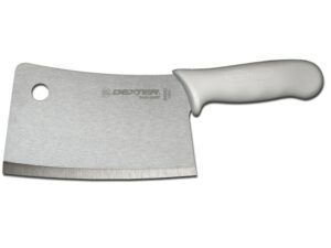 Dexter Russell Sani-Safe Cleaver Fixed Blade Knife 7″ Cleaver High Carbon Stainless Blade Polypropylene Handle White For Sale