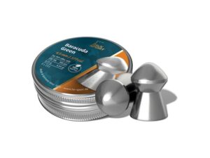 H&N Barracuda Green Air Gun Lead-Free Pellets 177 Caliber 6.64 Grain Domed Tin of 300 For Sale