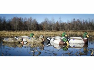 Higdon Magnum Flocked Head Mallard Duck Decoy Polymer Pack of 6 For Sale