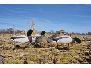 Higdon Magnum Full Form Flocked Head Mallard Shell Duck Decoy Polymer Pack of 6 For Sale