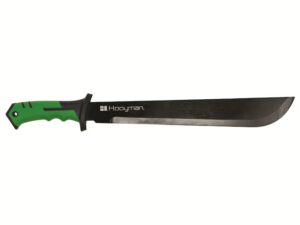 Hooyman Bush Machete 21.25″ 3CR13 Stainless Steel Blade Non-Slip Grip Handle Green/Black For Sale