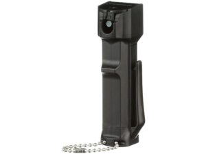 Mace Brand Triple-Action Police Model Pepper Spray 18 Gram Aerosol Includes Key Ring 10% OC Plus Tear Gas and UV Dye Black For Sale
