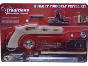 Traditions Trapper Muzzleloading Pistol Kit 50 Caliber Flintlock 9.75″ Barrel Hardwood Frame For Sale